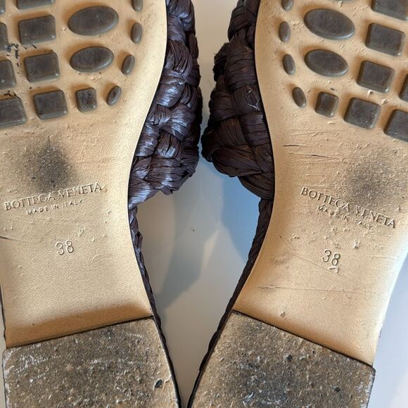 Bottega Veneta Brown Woven Sandals - Picture 7 of 7